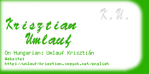 krisztian umlauf business card